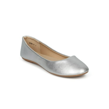 Breckelles Dolley-42 Ballet-Flats White Pu 6.5 